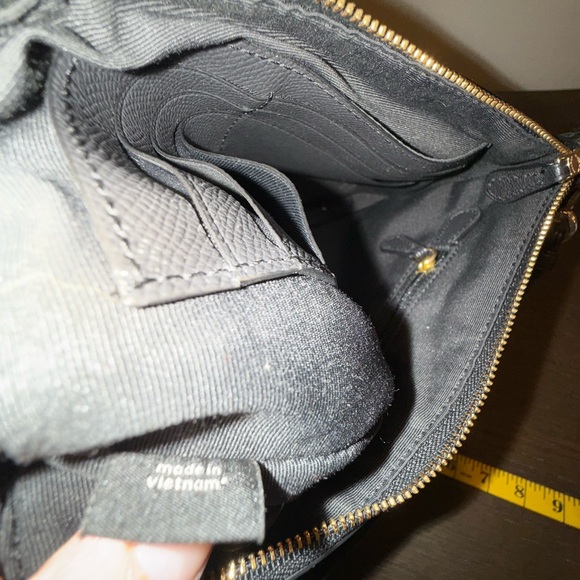 Coach Black Leather Wristlet with Gold Accents - Picture 7 of 7